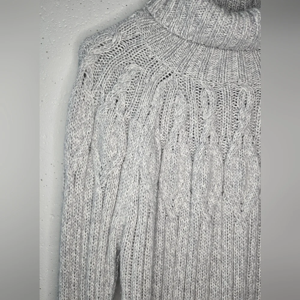 St. John's Bay Light Gray Turtleneck Sweater - Picture 3 of 7
